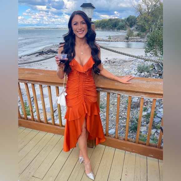 Hello Molly All Love Midi Dress Orange - Picture 6 of 10